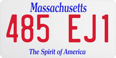 MA license plate 485EJ1