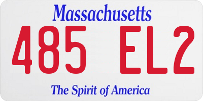 MA license plate 485EL2