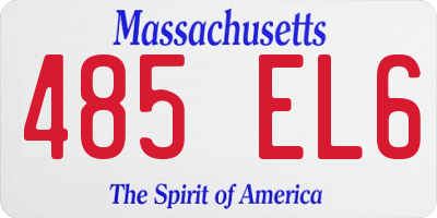 MA license plate 485EL6