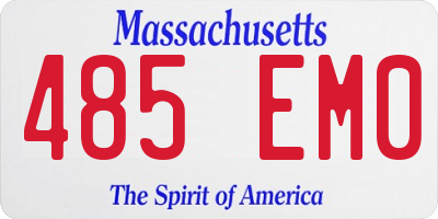 MA license plate 485EM0