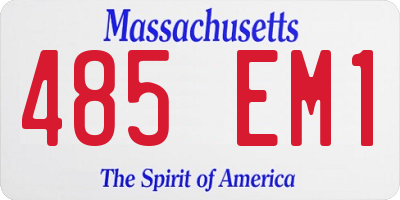 MA license plate 485EM1