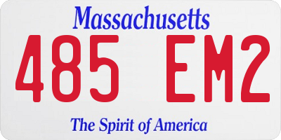 MA license plate 485EM2
