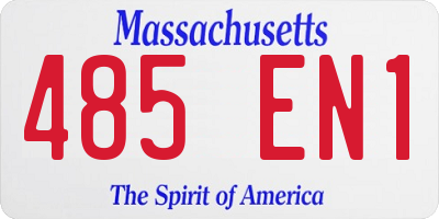 MA license plate 485EN1