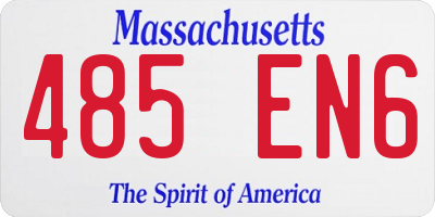 MA license plate 485EN6