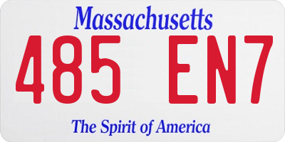 MA license plate 485EN7