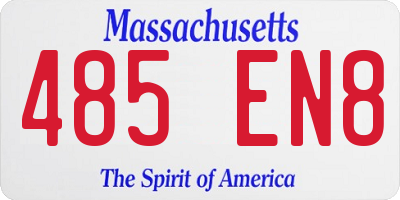 MA license plate 485EN8