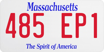 MA license plate 485EP1