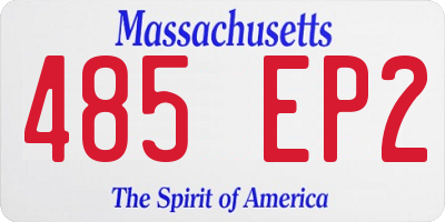 MA license plate 485EP2