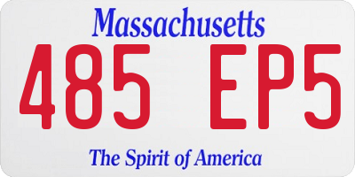 MA license plate 485EP5