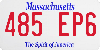 MA license plate 485EP6