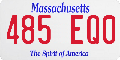 MA license plate 485EQ0