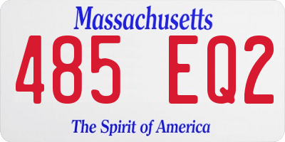 MA license plate 485EQ2