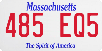 MA license plate 485EQ5