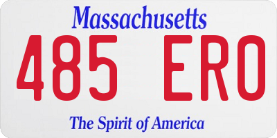 MA license plate 485ER0