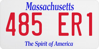 MA license plate 485ER1
