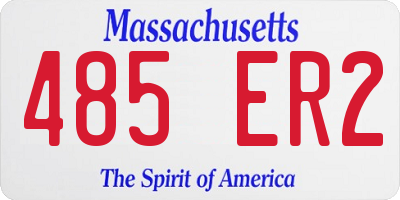 MA license plate 485ER2