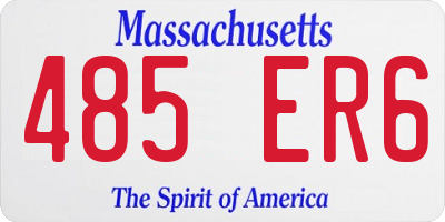 MA license plate 485ER6