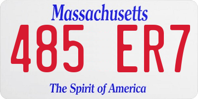 MA license plate 485ER7