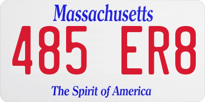 MA license plate 485ER8