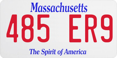 MA license plate 485ER9