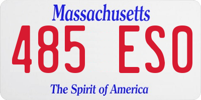 MA license plate 485ES0