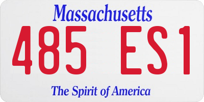 MA license plate 485ES1