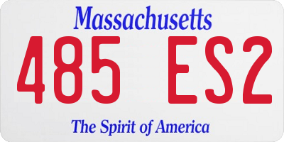 MA license plate 485ES2