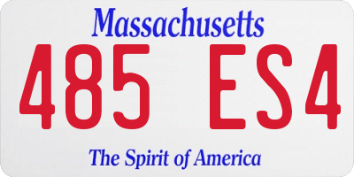MA license plate 485ES4