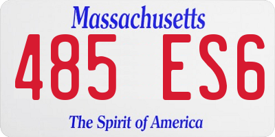 MA license plate 485ES6