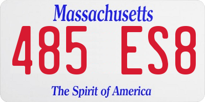 MA license plate 485ES8