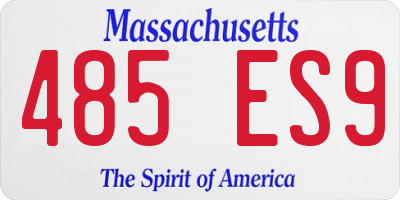 MA license plate 485ES9
