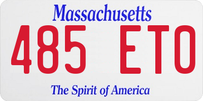 MA license plate 485ET0