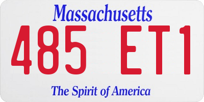 MA license plate 485ET1