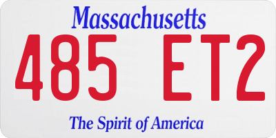 MA license plate 485ET2