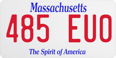 MA license plate 485EU0
