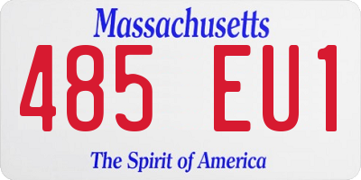 MA license plate 485EU1
