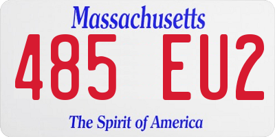 MA license plate 485EU2