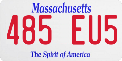 MA license plate 485EU5
