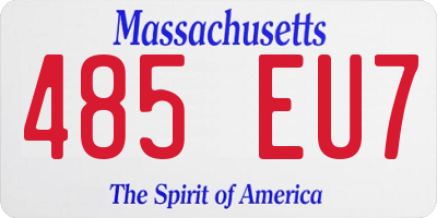 MA license plate 485EU7