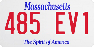 MA license plate 485EV1