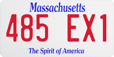 MA license plate 485EX1