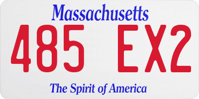 MA license plate 485EX2