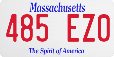 MA license plate 485EZ0