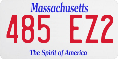 MA license plate 485EZ2