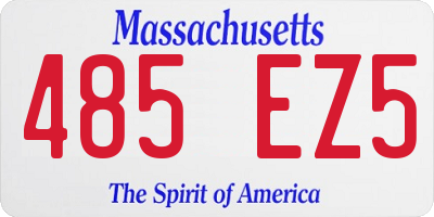 MA license plate 485EZ5