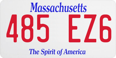MA license plate 485EZ6