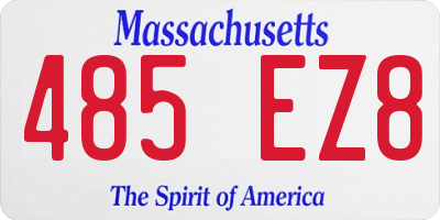 MA license plate 485EZ8