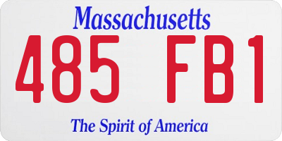 MA license plate 485FB1