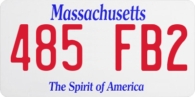 MA license plate 485FB2