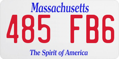 MA license plate 485FB6